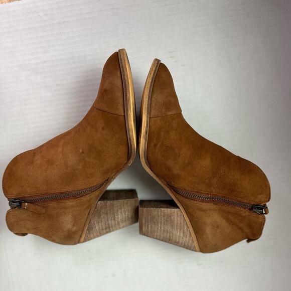 SUSINA Ankle Boots Women's Size 10M Brown Stevie Lea Cap Toe Western Boho - Picture 7 of 15